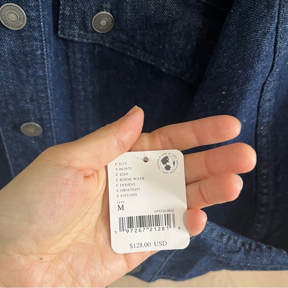 New Free People Casey Denim Jacket Size Medium - Picture 5 of 6